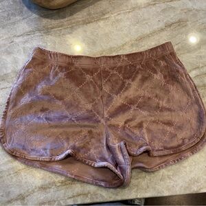 Juicy Couture Los Angeles Pink Velvet sleep Shorts
